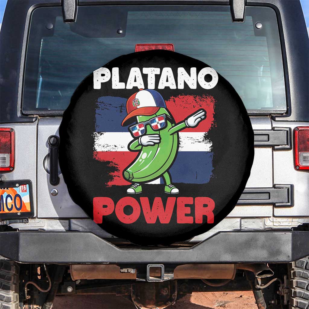 Platano Power Spare Tire Cover Funny Dominican Republic Flag Baseball