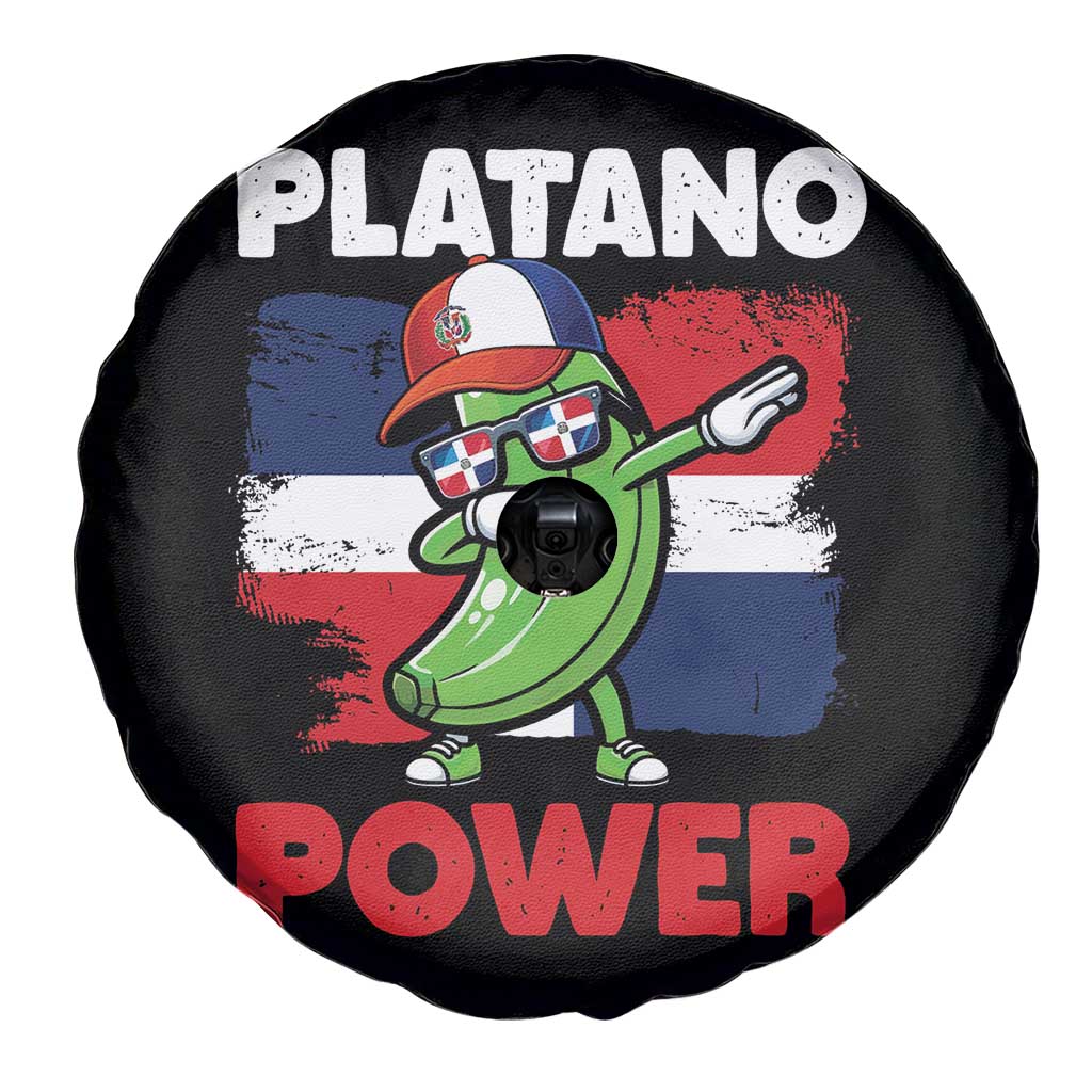 Platano Power Spare Tire Cover Funny Dominican Republic Flag Baseball