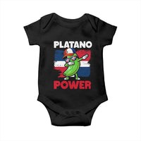 Platano Power Baby Onesie Funny Dominican Republic Flag Baseball