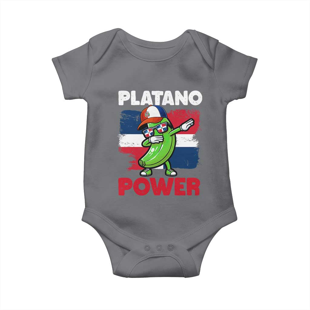 Platano Power Baby Onesie Funny Dominican Republic Flag Baseball