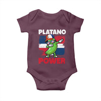 Platano Power Baby Onesie Funny Dominican Republic Flag Baseball