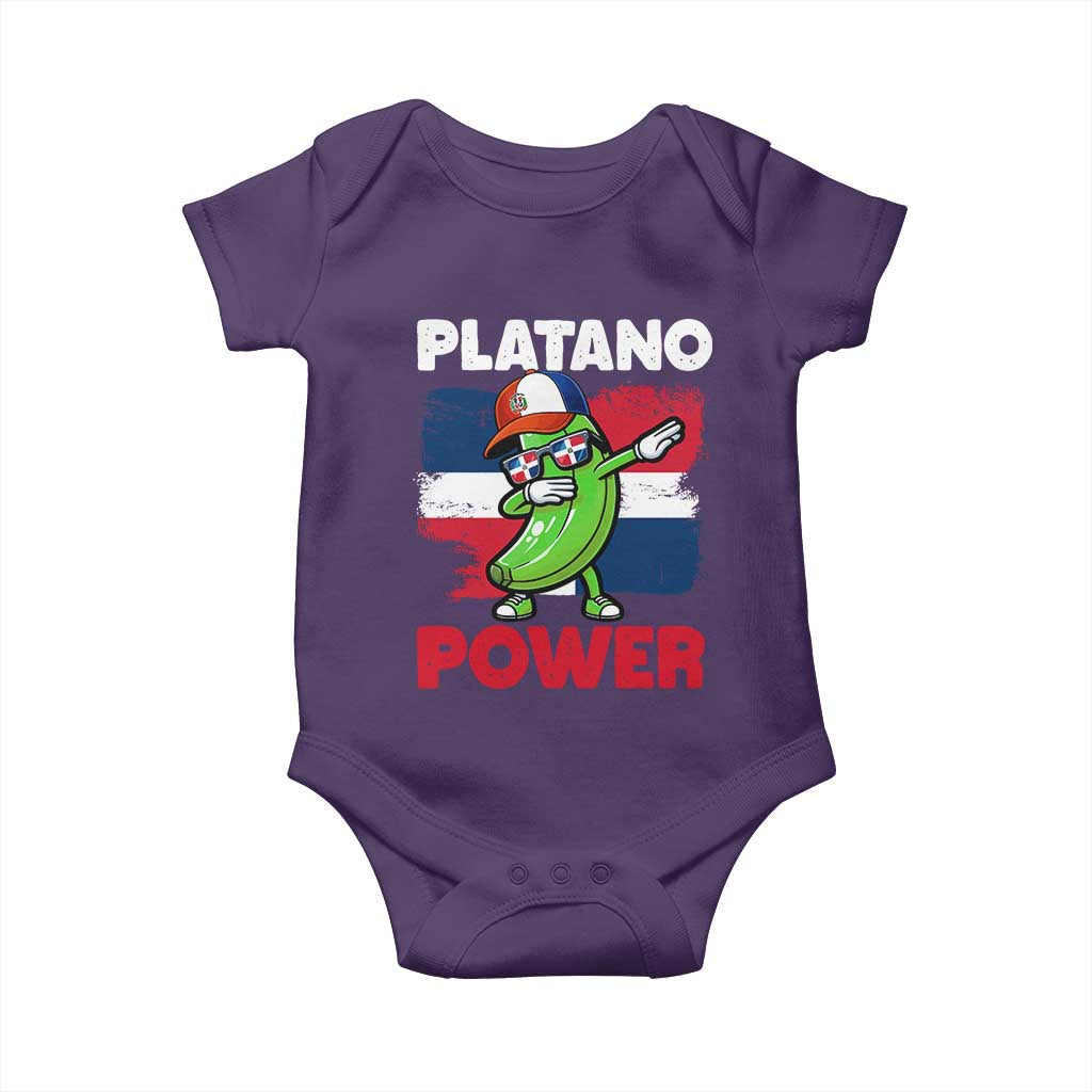 Platano Power Baby Onesie Funny Dominican Republic Flag Baseball