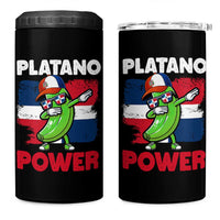 Platano Power 4 in 1 Can Cooler Tumbler Funny Dominican Republic Flag Baseball