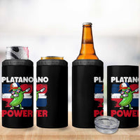 Platano Power 4 in 1 Can Cooler Tumbler Funny Dominican Republic Flag Baseball