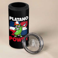 Platano Power 4 in 1 Can Cooler Tumbler Funny Dominican Republic Flag Baseball