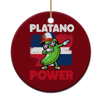 Platano Power Ceramic Ornament Funny Dominican Republic Flag Baseball