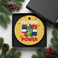 Platano Power Ceramic Ornament Funny Dominican Republic Flag Baseball