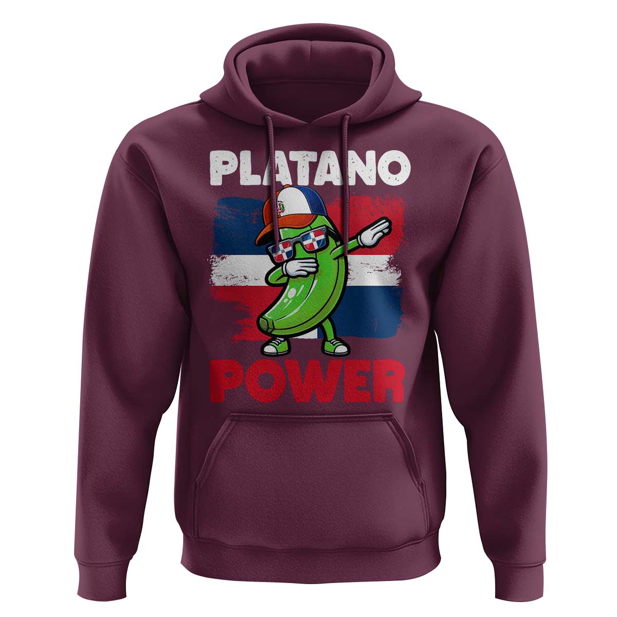 Platano Power Hoodie Funny Dominican Republic Flag Baseball