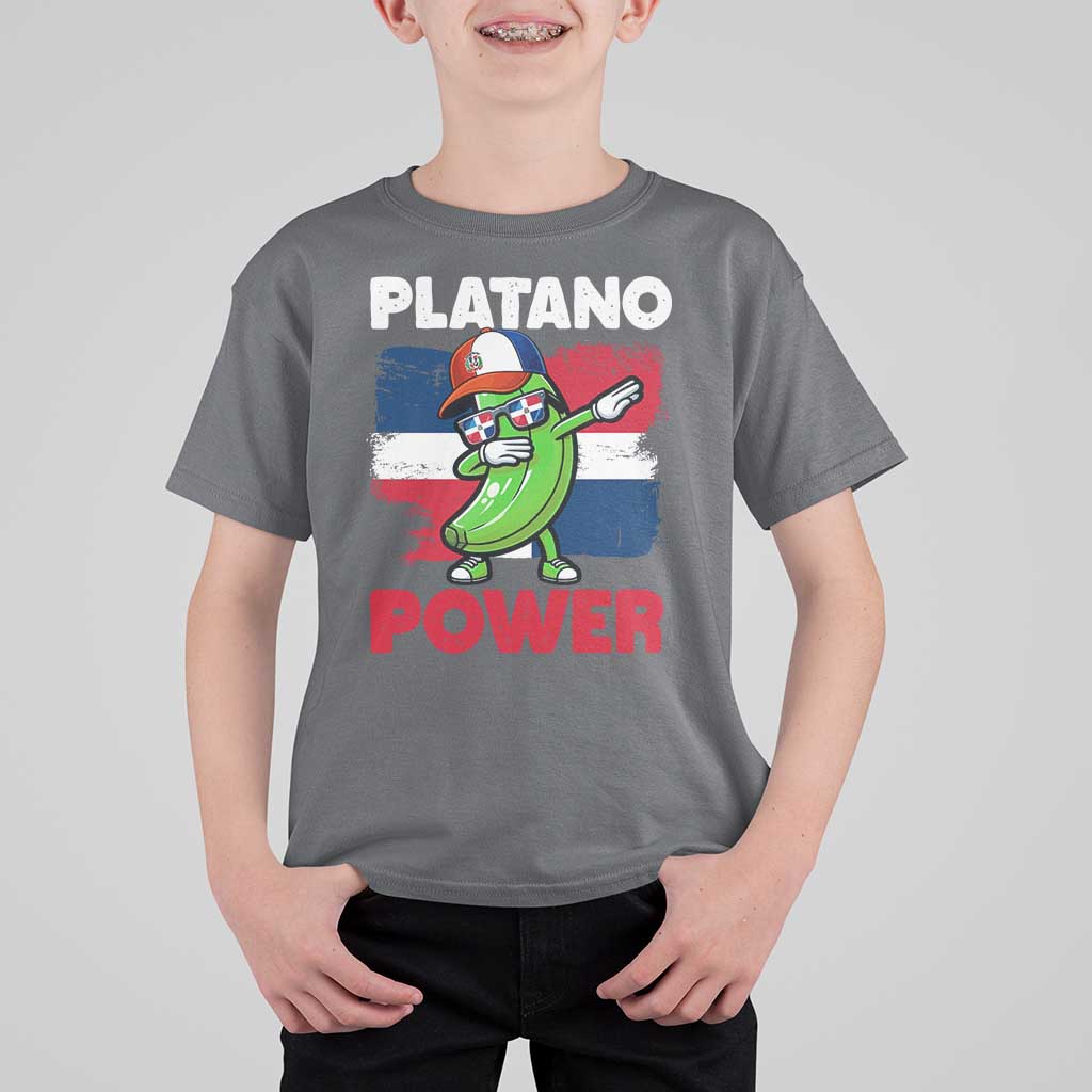 Platano Power T Shirt For Kid Funny Dominican Republic Flag Baseball