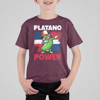 Platano Power T Shirt For Kid Funny Dominican Republic Flag Baseball
