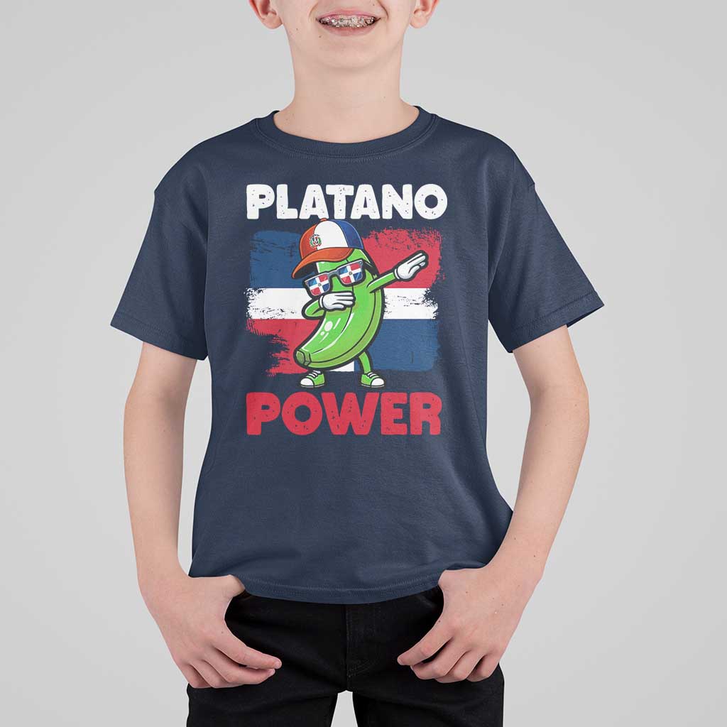 Platano Power T Shirt For Kid Funny Dominican Republic Flag Baseball