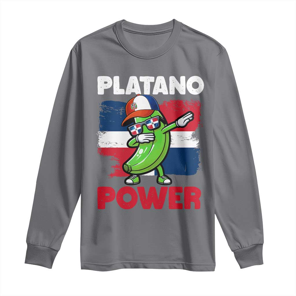 Platano Power Long Sleeve Shirt Funny Dominican Republic Flag Baseball