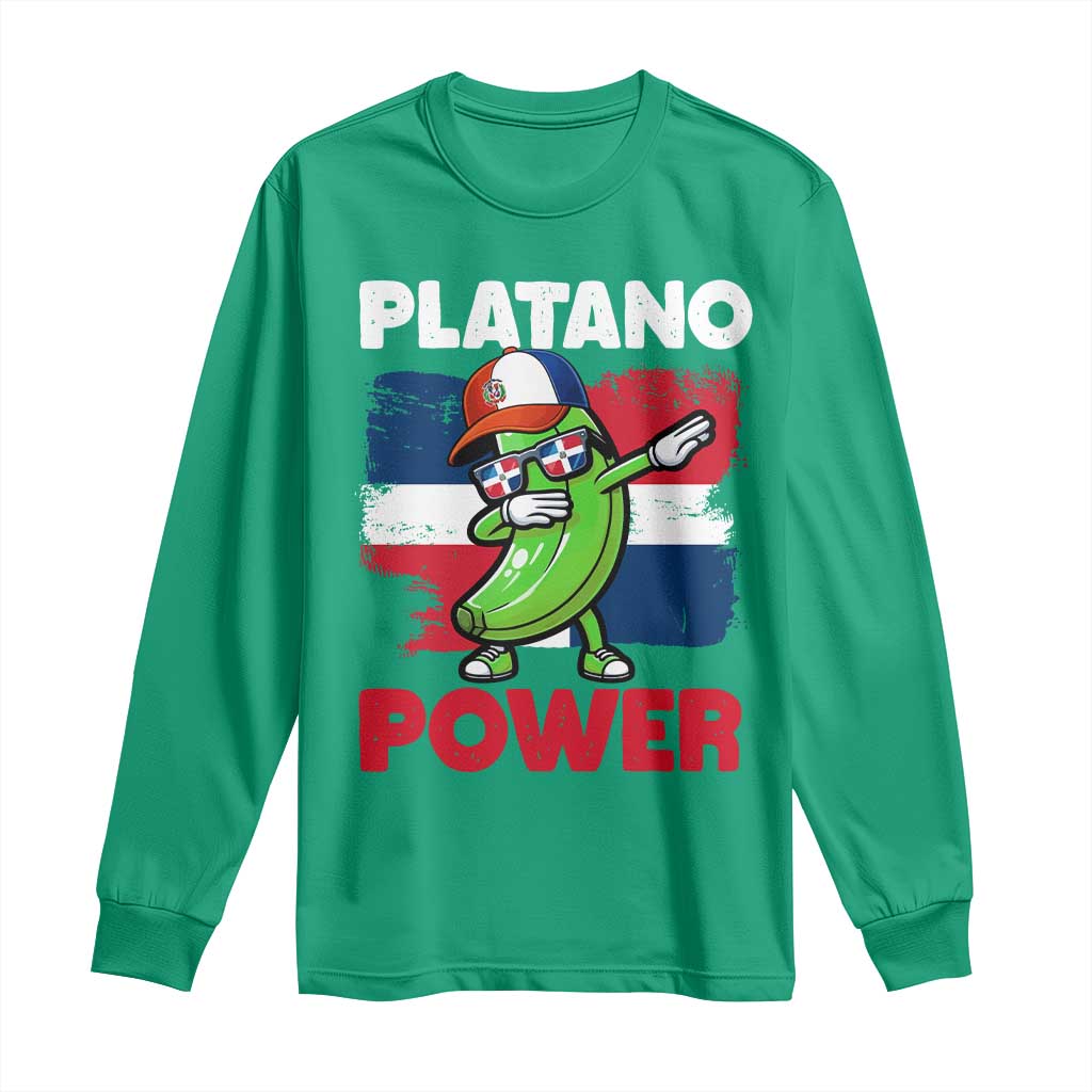 Platano Power Long Sleeve Shirt Funny Dominican Republic Flag Baseball