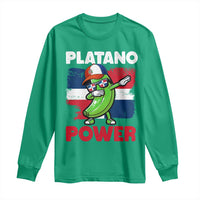 Platano Power Long Sleeve Shirt Funny Dominican Republic Flag Baseball