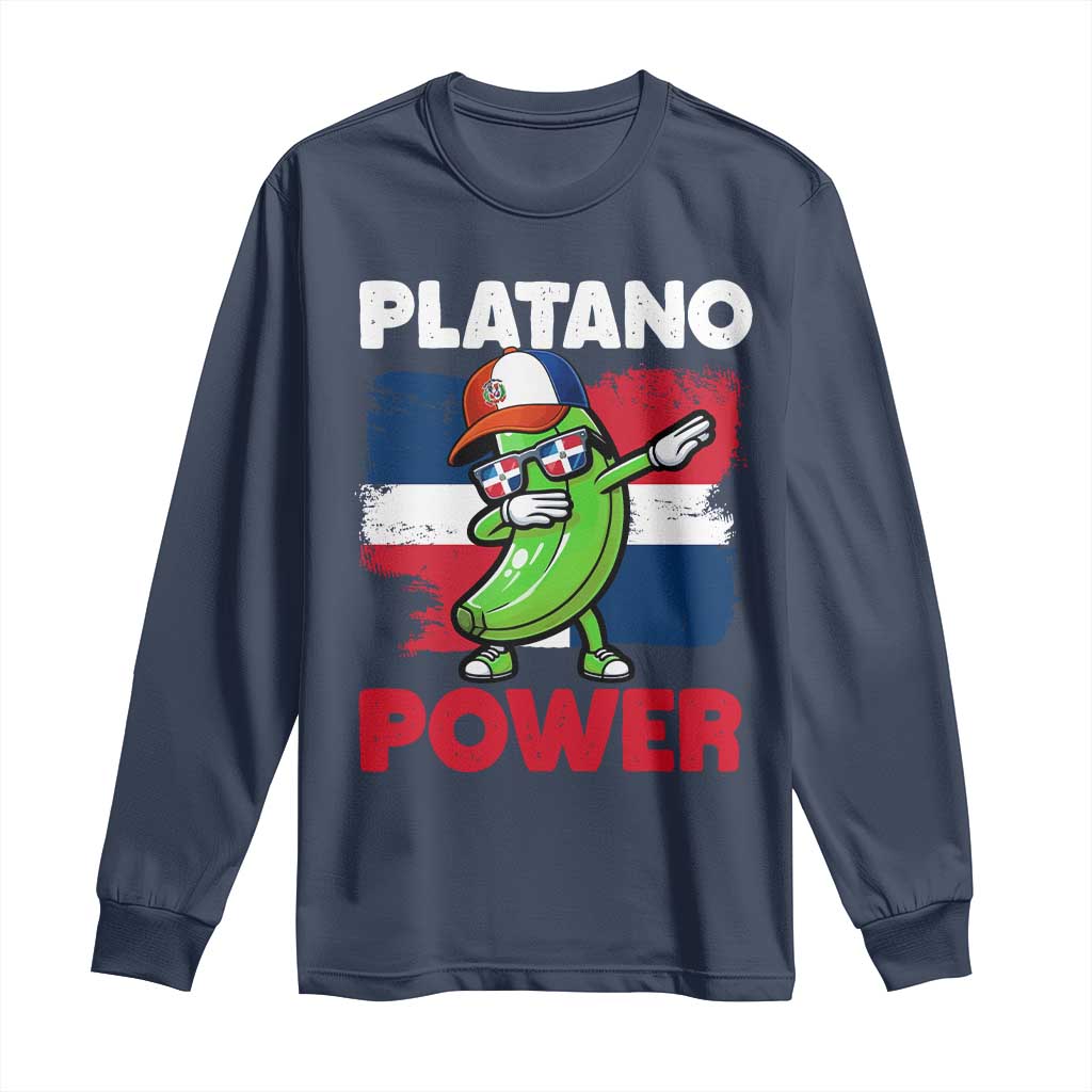 Platano Power Long Sleeve Shirt Funny Dominican Republic Flag Baseball