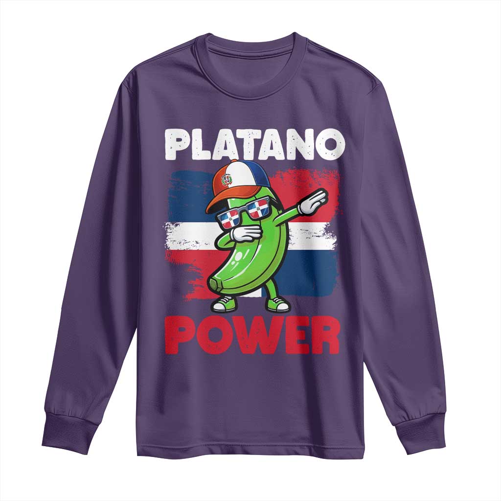 Platano Power Long Sleeve Shirt Funny Dominican Republic Flag Baseball