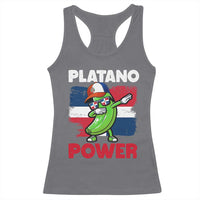 Platano Power Racerback Tank Top Funny Dominican Republic Flag Baseball