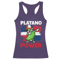 Platano Power Racerback Tank Top Funny Dominican Republic Flag Baseball