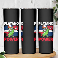 Platano Power Skinny Tumbler Funny Dominican Republic Flag Baseball