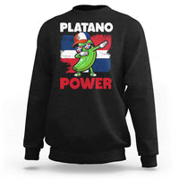 Platano Power Sweatshirt Funny Dominican Republic Flag Baseball