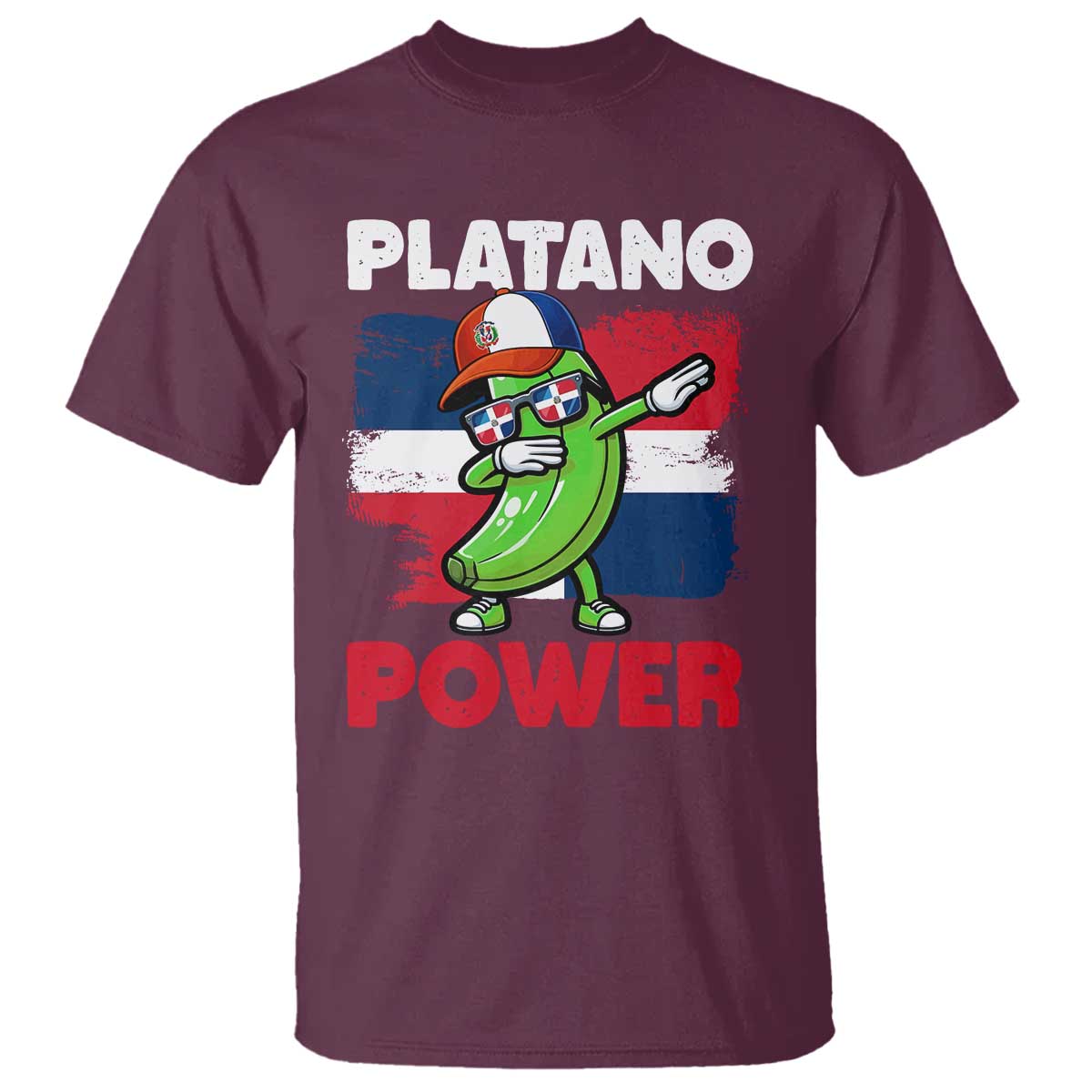 Platano Power T Shirt Funny Dominican Republic Flag Baseball