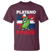 Platano Power T Shirt Funny Dominican Republic Flag Baseball