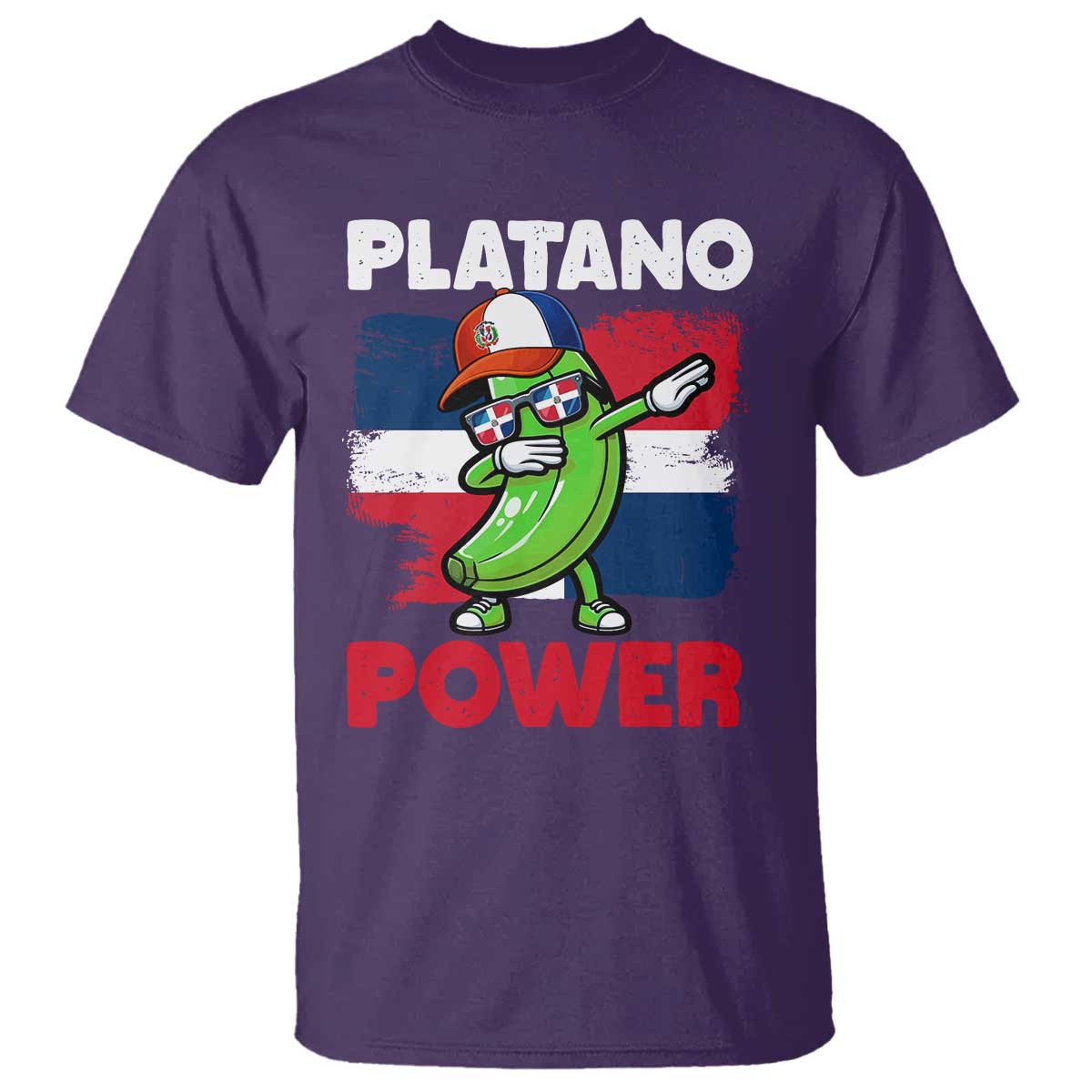 Platano Power T Shirt Funny Dominican Republic Flag Baseball