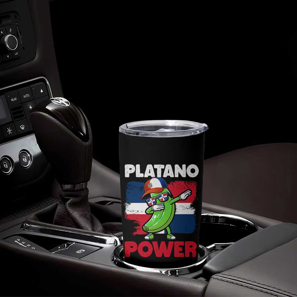 Platano Power Tumbler Cup Funny Dominican Republic Flag Baseball