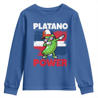 Platano Power Youth Sweatshirt Funny Dominican Republic Flag Baseball