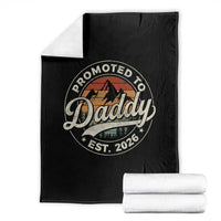 Promoted To Daddy Est 2026 Throw Blanket Soon to Be Dad Retro Baby Announcement