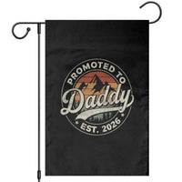 Promoted To Daddy Est 2026 Garden Flag Soon to Be Dad Retro Baby Announcement
