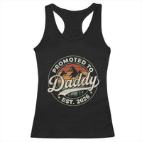 Promoted To Daddy Est 2026 Racerback Tank Top Soon to Be Dad Retro Baby Announcement