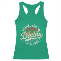 Promoted To Daddy Est 2026 Racerback Tank Top Soon to Be Dad Retro Baby Announcement