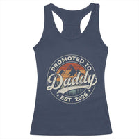 Promoted To Daddy Est 2026 Racerback Tank Top Soon to Be Dad Retro Baby Announcement