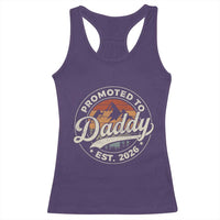 Promoted To Daddy Est 2026 Racerback Tank Top Soon to Be Dad Retro Baby Announcement