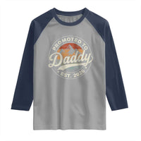 Promoted To Daddy Est 2026 Raglan Shirt Soon to Be Dad Retro Baby Announcement