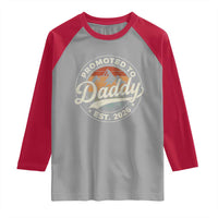 Promoted To Daddy Est 2026 Raglan Shirt Soon to Be Dad Retro Baby Announcement