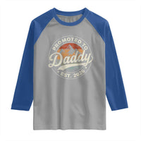 Promoted To Daddy Est 2026 Raglan Shirt Soon to Be Dad Retro Baby Announcement