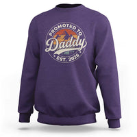 Promoted To Daddy Est 2026 Sweatshirt Soon to Be Dad Retro Baby Announcement