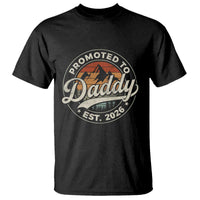 Promoted To Daddy Est 2026 T Shirt Soon to Be Dad Retro Baby Announcement