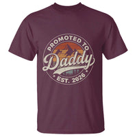 Promoted To Daddy Est 2026 T Shirt Soon to Be Dad Retro Baby Announcement