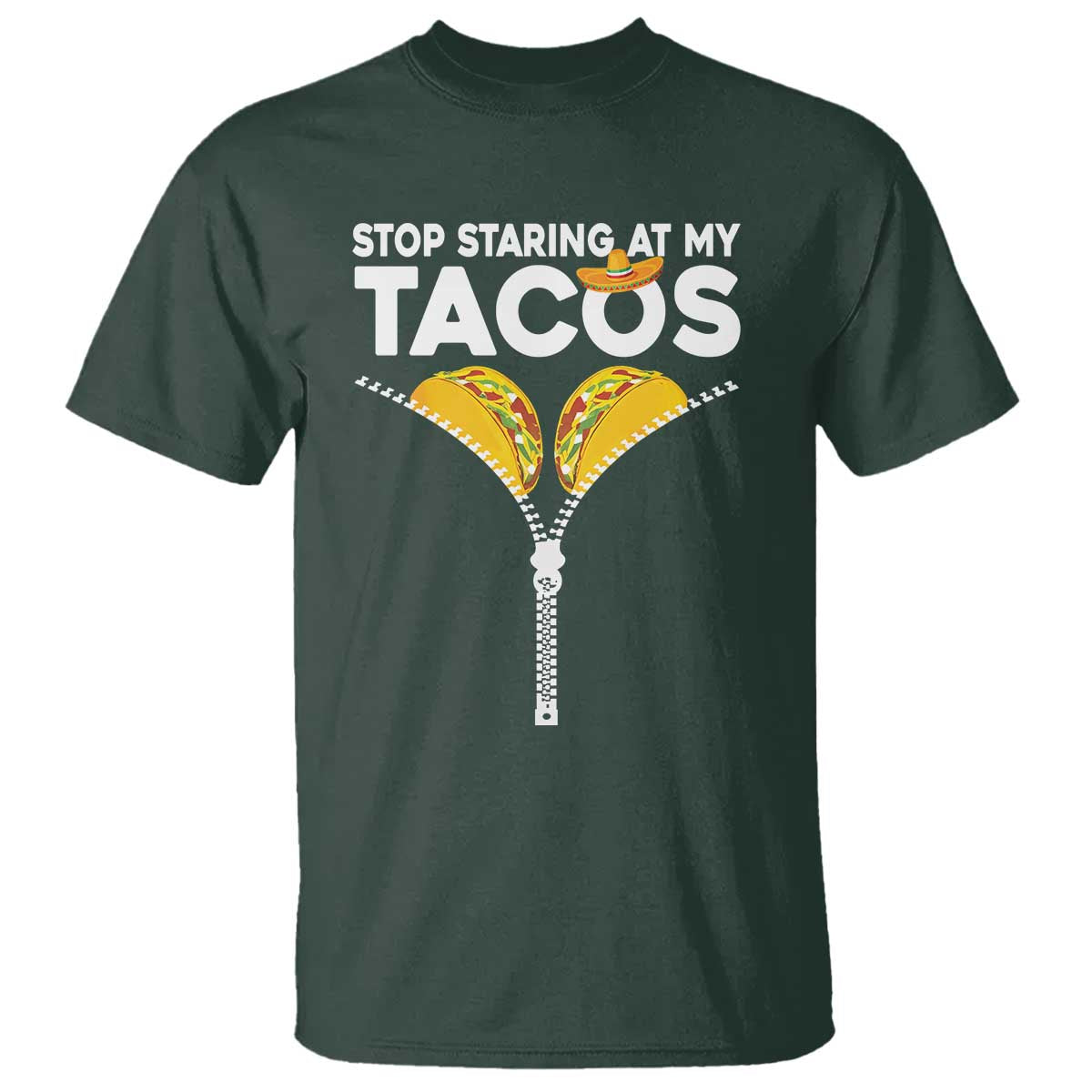 Funny Stop Staring At My Tacos T Shirt Mexican Cinco De Mayo