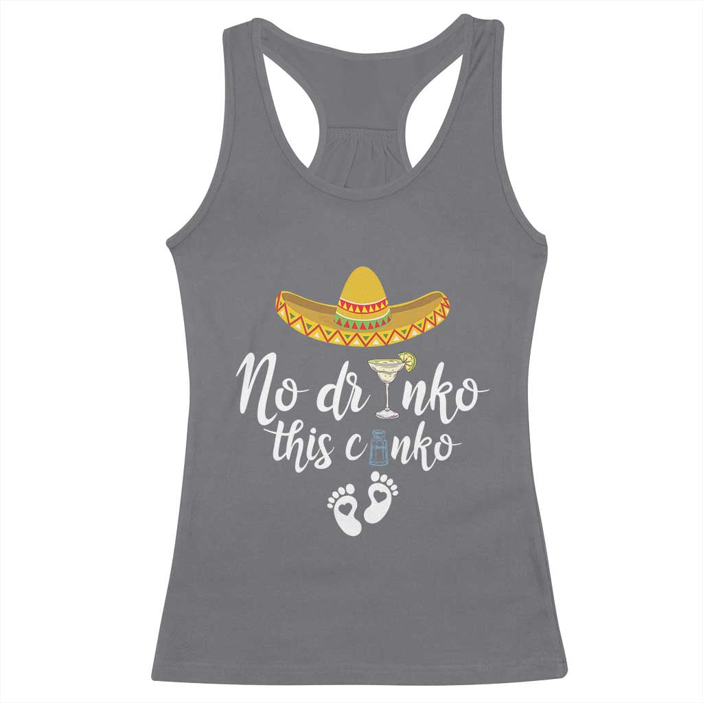 Funny Cinco De Mayo Pregnancy Reveal Racerback Tank Top No Drinko This Cinko Sombrero Hat