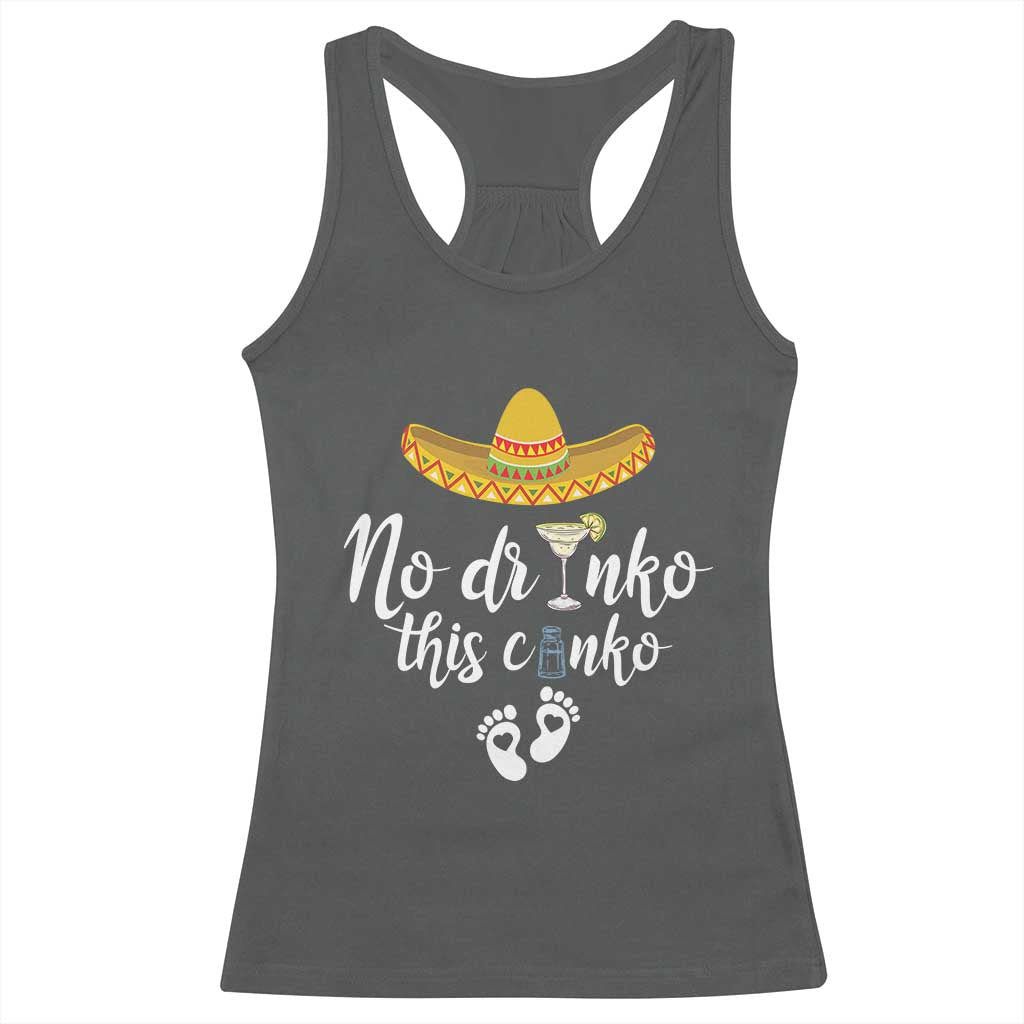 Funny Cinco De Mayo Pregnancy Reveal Racerback Tank Top No Drinko This Cinko Sombrero Hat