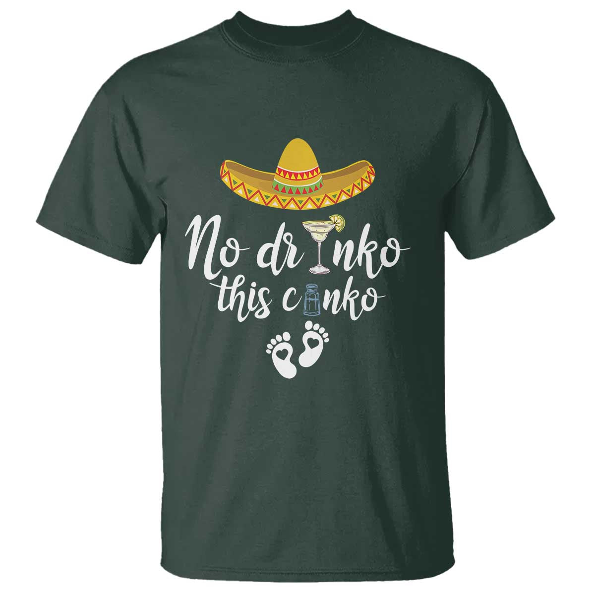 Funny Cinco De Mayo Pregnancy Reveal T Shirt No Drinko This Cinko Sombrero Hat