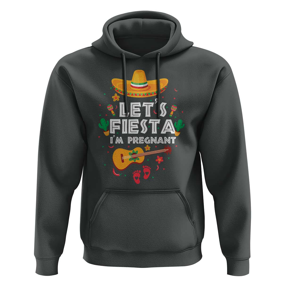 Funny Cinco De Mayo Pregnancy Announcement Hoodie Let's Fiesta I'm Pregnant Mexico Festival