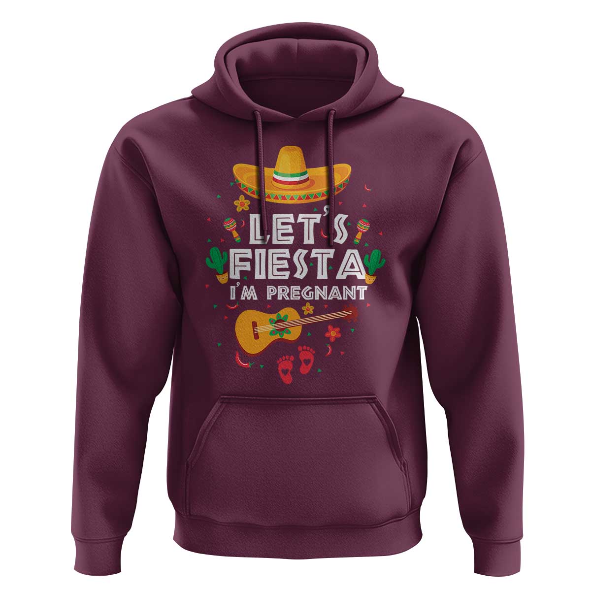 Funny Cinco De Mayo Pregnancy Announcement Hoodie Let's Fiesta I'm Pregnant Mexico Festival