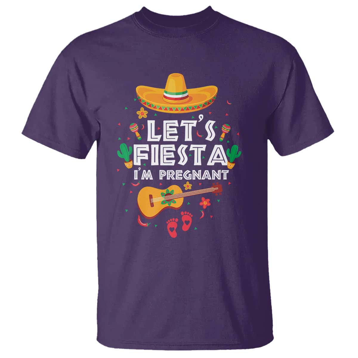 Funny Cinco De Mayo Pregnancy Announcement T Shirt Let's Fiesta I'm Pregnant Mexico Festival