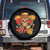 Funny Cinco De Mayo Sugar Skull Sombrero Hat Bow Spare Tire Cover