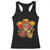 Funny Cinco De Mayo Sugar Skull Sombrero Hat Bow Racerback Tank Top